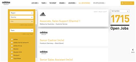 Adidas jobs application